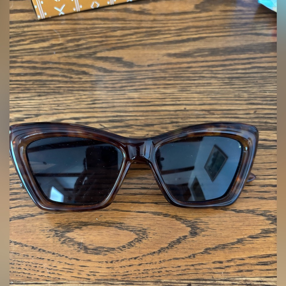 French Connection Tortoiseshell Cat-Eye Sunglasses with Dark Lenses